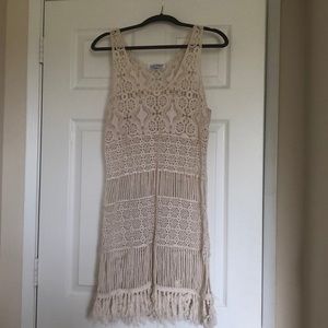 Ivory swim suit cover up